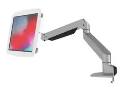 Compulocks iPad Pro 11" (1-4th Gen) Space Enclosure Articulating Arm Mount Monteringssett (leddarm, hus) - for nettbrett - låsbar - høyverdig aluminium - hvit, sølv - skjermstørrelse: 11" - skrivebordsmonterbar - for Apple 11-inch iPad Pro (1. generasjon, 2. generasjon, 3. generasjon, 4. generasjon)