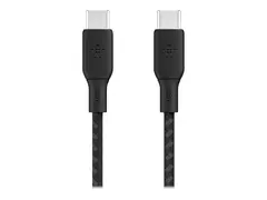 Belkin BOOST CHARGE - USB-kabel 24 pin USB-C (hann) til 24 pin USB-C (hann) - 2 m - svart - for Apple 10.9-inch iPad Air; Google Pixel 4a, 5, 6; Samsung Galaxy Note20, S21, S21 5G, S22