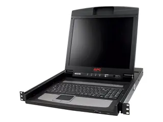 APC LCD Console - KVM-konsoll - 17" kan monteres i rack - 1280 x 1024 @ 75 Hz - svart - 1U - for P/N: AR3106SP, SMX1000C, SMX1500RM2UC, SMX1500RM2UCNC, SMX750C, SMX750CNC, SRT5KRMXLW-TW