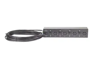 APC Basic Rack PDU - Strømfordelingslist (kan monteres i rack) AC 230 V - inngang: fastkoplet - utgangskontakter: 4 (IEC 60320 C19) - 2U - 19" - 8.5 m kabel - svart - for P/N: SCL400RMJ1U, SCL500RMI1UC, SCL500RMI1UNC, SMTL1000RMI2UC, SMTL750RMI2UC