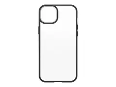 OtterBox React Series - ProPack Packaging baksidedeksel for mobiltelefon - antimikrobielt - polykarbonat, termoplastisk elastomer (TPE), 50 % resirkulert plast - svart krystall - for Apple iPhone 14 Plus