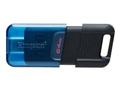 Kingston DataTraveler 80 M - USB-flashstasjon 64 GB - USB-C 3.2 Gen 1