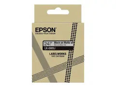 Epson LabelWorks LK-5WBJ - Svart på matthvitt Rull (1,8 cm x 8 m) 1 kassett(er) hengeboks - tapepatron - for LabelWorks LW-C410, LW-C610