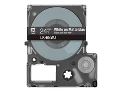 Epson LabelWorks LK-6BWJ - Hvit på matt svart Rull (2,4 cm x 8 m) 1 kassett(er) hengeboks - tapepatron - for LabelWorks LW-C610