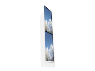 HI-ND Tower 50" - Stativ - for 2 LCD-skjermer polykarbonat - hvit, RAL 9003 - skjermstørrelse: 50" - plassering på gulv