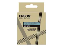 Epson LabelWorks LK-4LAS - Grått på blått Rull (1,2 cm x 8 m) 1 kassett(er) hengeboks - tapepatron - for LabelWorks LW-C410, LW-C610