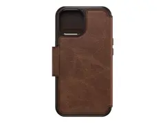 OtterBox Strada Series Folio - Lommebok for mobiltelefon MagSafe-samsvar - lær - espresso (brown) - for Apple iPhone 15