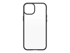 OtterBox React Series - Baksidedeksel for mobiltelefon antimikrobielt - polykarbonat, syntetisk gummi - svart krystall (klar/svart) - for Apple iPhone 14 Plus