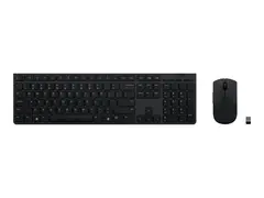 Lenovo Professional Combo - Tastatur- og mussett trådløs - 2.4 GHz - QWERTY - Nordisk - Brown Box
