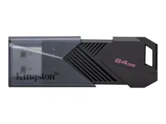 Kingston DataTraveler Onyx - USB-flashstasjon 64 GB - USB 3.2 Gen 1 - matt svart
