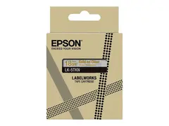 Epson LabelWorks LK-5TKN - Metallisk gull på klart - Rull (1,8 cm x 9 m) 1 kassett(er) hengeboks - tapepatron - for LabelWorks LW-C410, LW-C610