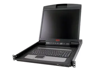 APC LCD Console - KVM-konsoll - 19" - kan monteres i rack 1280 x 1024 - VGA - svart - 1U - for P/N: AR3106SP, SMX1000C, SMX1500RM2UC, SMX1500RM2UCNC, SMX750C, SMX750CNC, SRT5KRMXLW-TW
