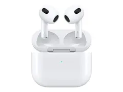 Apple AirPods with Lightning Charging Case 3. generasjon - True wireless-hodetelefoner med mikrofon - ørepropp - Bluetooth - hvit
