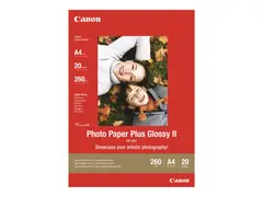 Canon Photo Paper Plus Glossy II PP-201 Blank - 130 x 180 mm - 260 g/m² - 20 ark fotopapir - for PIXMA iP2700, iX7000, MG2555, MP520, MP610, MP970, MX300, MX310, MX700, MX850, TS7450