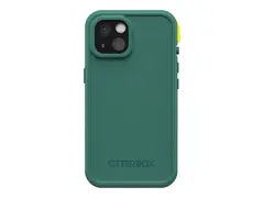 OtterBox FRE - Beskyttende vanntett eske for mobiltelefon MagSafe-samsvar - 50 % resirkulert plast, 25 % havbasert resirkulert plast - furugrønn - for Apple iPhone 15