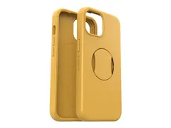 OtterBox OtterGrip Symmetry Series Baksidedeksel for mobiltelefon - MagSafe-samsvar - polykarbonat, syntetisk gummi - aspen gleam 2.0 (yellow) - for Apple iPhone 15