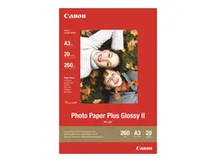 Canon Photo Paper Plus Glossy II PP-201 Blank - A3 (297 x 420 mm) 20 ark fotopapir - for PIXMA iX4000, iX5000, iX7000, PRO-1, PRO-10, PRO-100, Pro9000, Pro9500