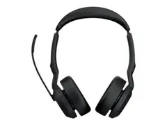 Jabra Evolve2 55 UC Stereo - Hodesett - on-ear Bluetooth - trådløs - aktiv støydemping - USB-A - svart - Optimert for UC