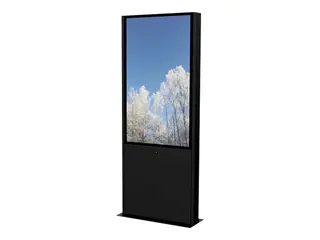 HI-ND Totem - Stativ - for digitalsignerings-LCD-panel outdoor, portrait - svart - skjermstørrelse: 55" - plassering på gulv - for Samsung OH55A-S