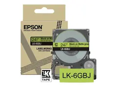 Epson LabelWorks LK-5GBJ - Svart på matt grønt Rull (1,8 cm x 8 m) 1 kassett(er) hengeboks - tapepatron - for LabelWorks LW-C410, LW-C610