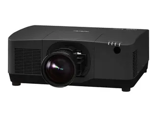 NEC PA1505UL - 3 LCD-projektor 3D - 14000 ANSI-lumen - WUXGA (1920 x 1200) - 16:10 - 1080p - zoomlinse - LAN - svart - med NP54ZL-linse