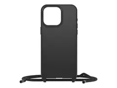 OtterBox React Series - Baksidedeksel for mobiltelefon halskjede - MagSafe-samsvar - plastikk - svart - for Apple iPhone 15 Pro Max