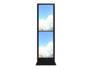 HI-ND Tower 50" - Stativ - for 2 LCD-skjermer polykarbonat - svart, RAL 9005 - skjermstørrelse: 50" - plassering på gulv