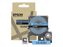 Epson LabelWorks LK-4LBJ - Svart på matt blått Rull (1,2 cm x 8 m) 1 kassett(er) hengeboks - tape