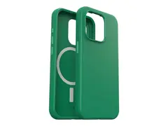 OtterBox Symmetry Series - Baksidedeksel for mobiltelefon MagSafe-samsvar - polykarbonat, syntetisk gummi, sølvfosfatglass - green juice (green) - for Apple iPhone 15 Pro