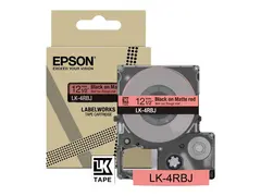 Epson LabelWorks LK-4RBJ - Svart på matt rødt Rull (1,2 cm x 8 m) 1 kassett(er) hengeboks - tapepatron - for LabelWorks LW-C410, LW-C610