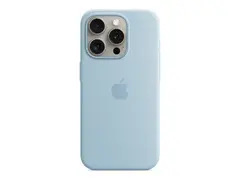 Apple - Baksidedeksel for mobiltelefon - MagSafe-samsvar silikon - lys blå - for iPhone 15 Pro