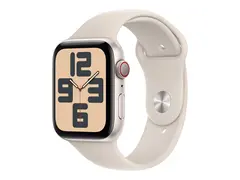 Apple Watch SE (GPS + Cellular) 2. generasjon - 44 mm - stjernelysaluminium - smartklokke med sportsbånd - fluorelastomer - stjernelys - båndbredde: S/M - 32 GB - Wi-Fi, LTE, Bluetooth - 4G - 33 g