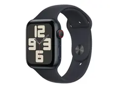 Apple Watch SE (GPS + Cellular) 2. generasjon - 44 mm - midnattsaluminium - smartklokke med sportsbånd - fluorelastomer - midnatt - båndbredde: S/M - 32 GB - Wi-Fi, LTE, Bluetooth - 4G - 33 g