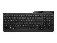 HP 475 - Tastatur - dobbelmodus, multi-enhets, kompakt, 2-sonersoppsett, lavprofils tastebevegelse, 12 programmerbare knapper trådløs - 2.4 GHz, Bluetooth 5.3 - Pan Nordic - kullsort