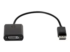 HP DisplayPort to DVI Adapter - DisplayPort-adapter DisplayPort (hann) til DVI-D (hunn) - svart - for ProBook 64X G4, 650 G4, 650 G5; ZBook 14 G2, 14u G4, 15 G2, 15u G2, 15u G3, 15u G4, 17 G3