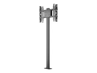 Multibrackets M - Stativ - rygg mot rygg for LCD/LED-display - metall, aluminium - svart - skjermstørrelse: 24"-65" - gulvmontering