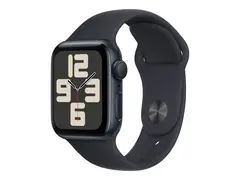 Apple Watch SE (GPS) - 2. generasjon 40 mm - midnattsaluminium - smartklokke med sportsbånd - fluorelastomer - midnatt - båndbredde: M/L - 32 GB - Wi-Fi, Bluetooth - 26.4 g