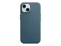 Apple - Baksidedeksel for mobiltelefon - MagSafe-samsvar FineWoven - asurblå - for iPhone 15