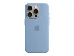 Apple - Baksidedeksel for mobiltelefon MagSafe-samsvar - silikon - vinterblå - for iPhone 15 Pro