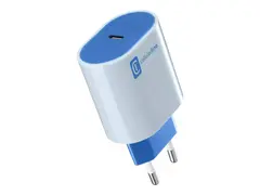 Cellular Line #Stylecolor - Strømadapter 20 watt - 3 A - PD (24 pin USB-C) - blå