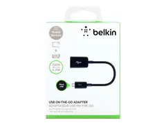 Belkin On-The-Go - USB-adapter Micro-USB Type A (hann) til USB (hunn) - 12 cm - svart