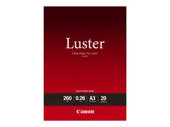 Canon Photo Paper Pro Luster LU-101 - Glans 260 mikroner - A3 (297 x 420 mm) - 260 g/m² - 20 ark fotopapir - for PIXMA PRO-1, PRO-10, PRO-100