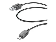 Cellular Line MICRO USB DATA CABLE - USB-kabel USB (hann) til Micro-USB type B (hann) - 60 m - svart