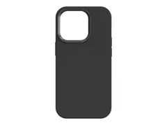 KEY - Baksidedeksel for mobiltelefon antibakteriell - MagSafe-samsvar - væskesilikon, hard polykarbonat - svart - for Apple iPhone 15 Pro