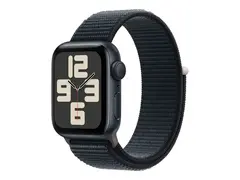 Apple Watch SE (GPS) - 2. generasjon 40 mm - midnattsaluminium - smartklokke med sportssløyfe - vevet nylon - midnatt - håndleddstørrelse: 145-220 mm - 32 GB - Wi-Fi, Bluetooth - 26.4 g