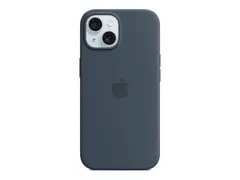 Apple - Baksidedeksel for mobiltelefon - MagSafe-samsvar silikon - stormblå - for iPhone 15