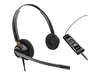 Poly EncorePro 525-M - EncorePro 500 series hodesett - on-ear - kablet - USB-A - svart - Certified for Microsoft Teams