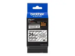 Brother TZe-S151 - Ekstra sterk adhesiv svart på blank - Rull (2,4 cm x 8 m) 1 kassett(er) laminert teip - for Brother PT-D600, P750, P950; P-Touch PT-D610, D800, E550, P900, P950; P-Touch EDGE PT-P750