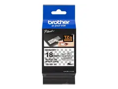 Brother TZe-SE4 - Avlslørende klebemiddel svart på hvitt - Rull (1,8 cm x 8 m) 1 kassett(er) sikkerhetsteip - for Brother PT-D600; P-Touch PT-1880, 70, E550, E800, P750, P900, P950; P-Touch EDGE PT-P750