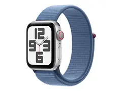 Apple Watch SE (GPS + Cellular) 2. generasjon - 40 mm - sølvaluminium - smartklokke med sportssløyfe - vevet nylon - winter blue - håndleddstørrelse: 130-200 mm - 32 GB - Wi-Fi, LTE, Bluetooth - 4G - 27.8 g